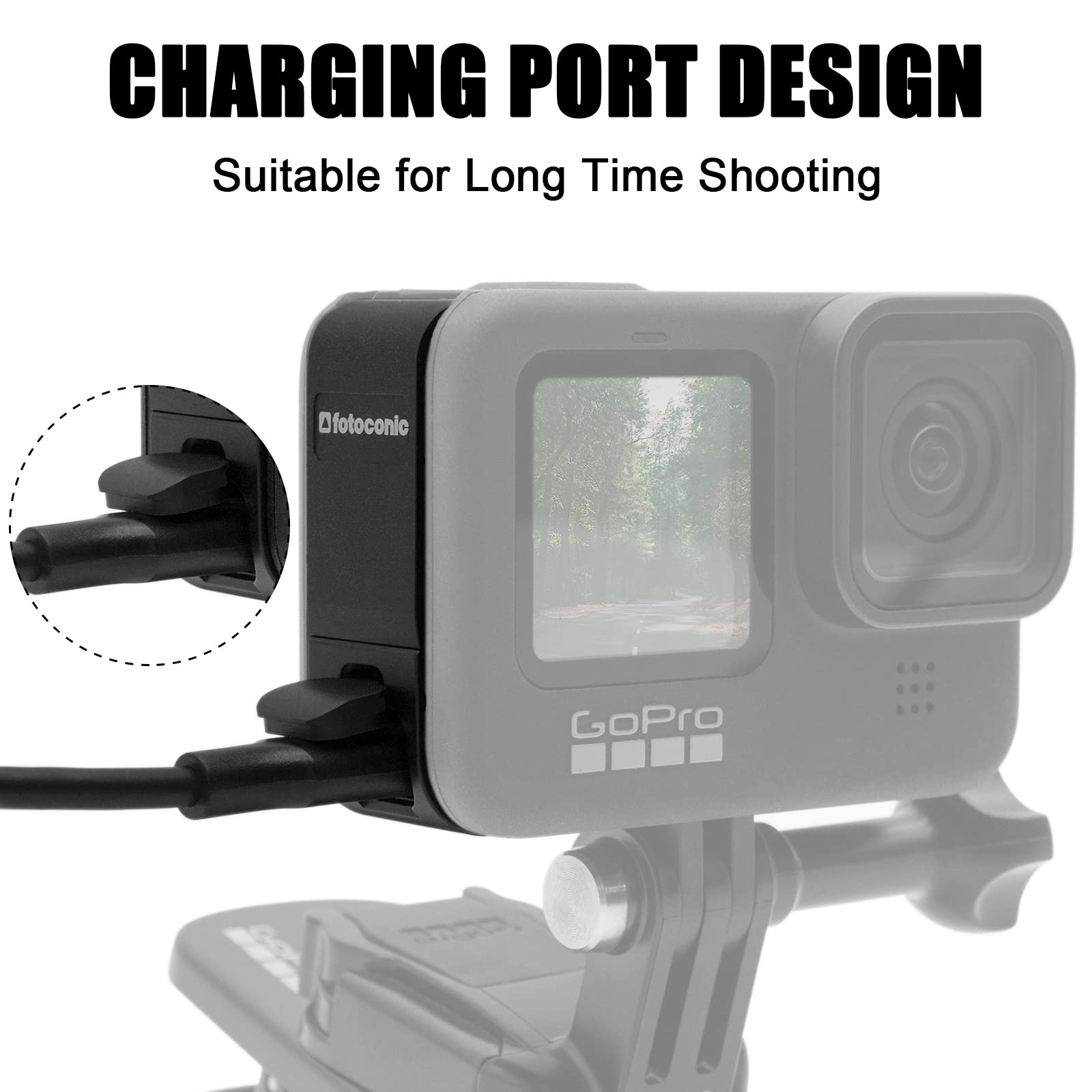 Copribatteria Per GoPro Hero 12/11/10/9 - Con Aletta USB Pass-Through - Foto 3