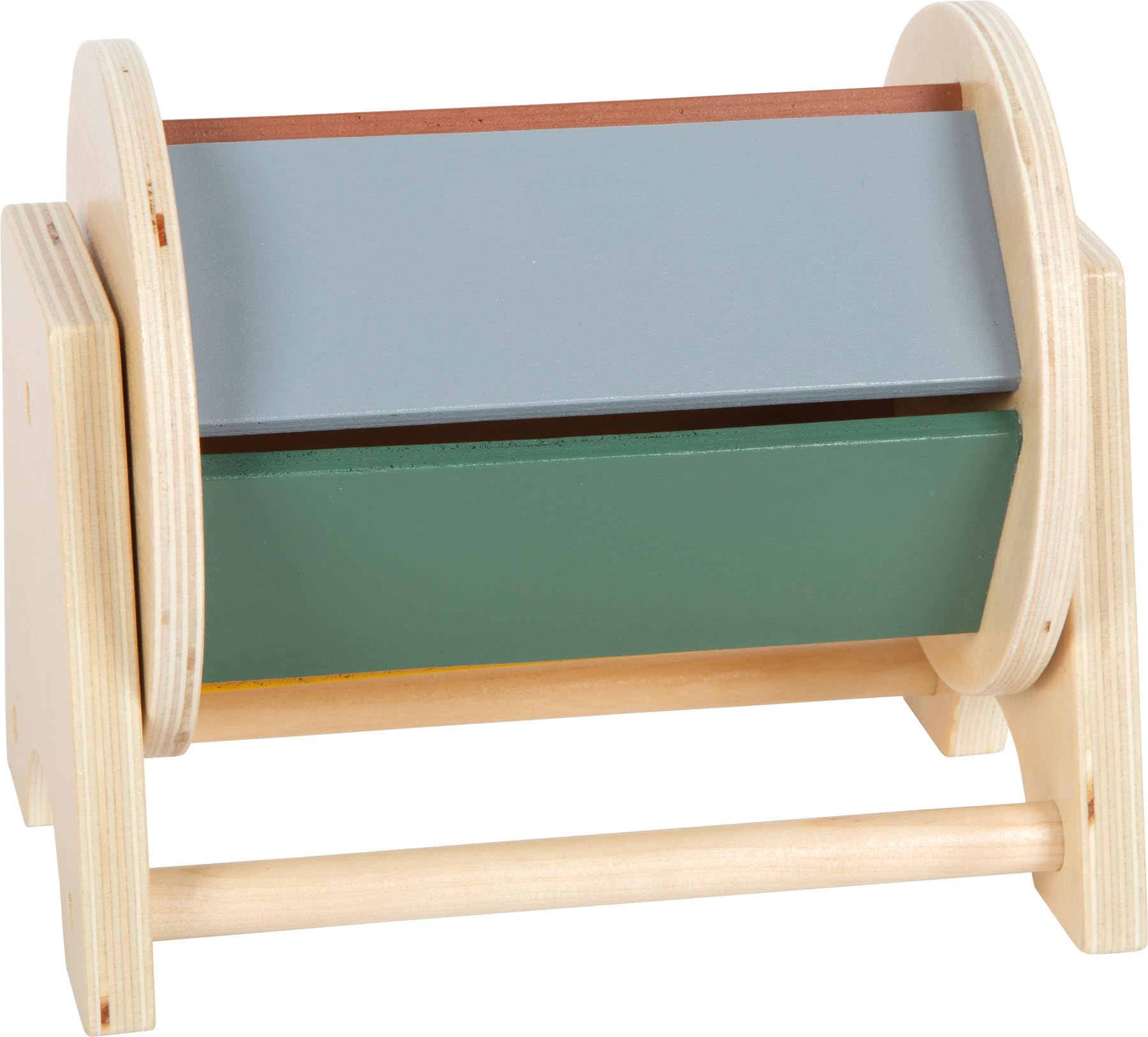 small foot Montessori Prize Drum, 100% FSC-certified wood, wheel w/5 coloured areas, toy for ages 6+ months, 12742