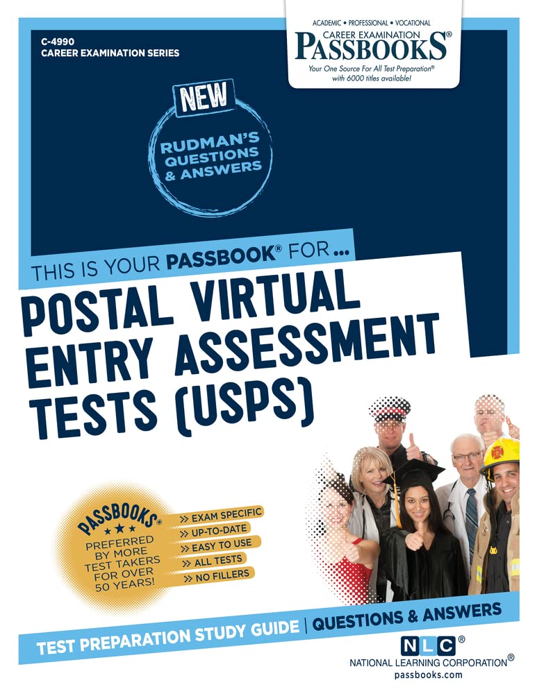 Postal Virtual Entry Assessment Tests (USPS) Passbooks Study Guide