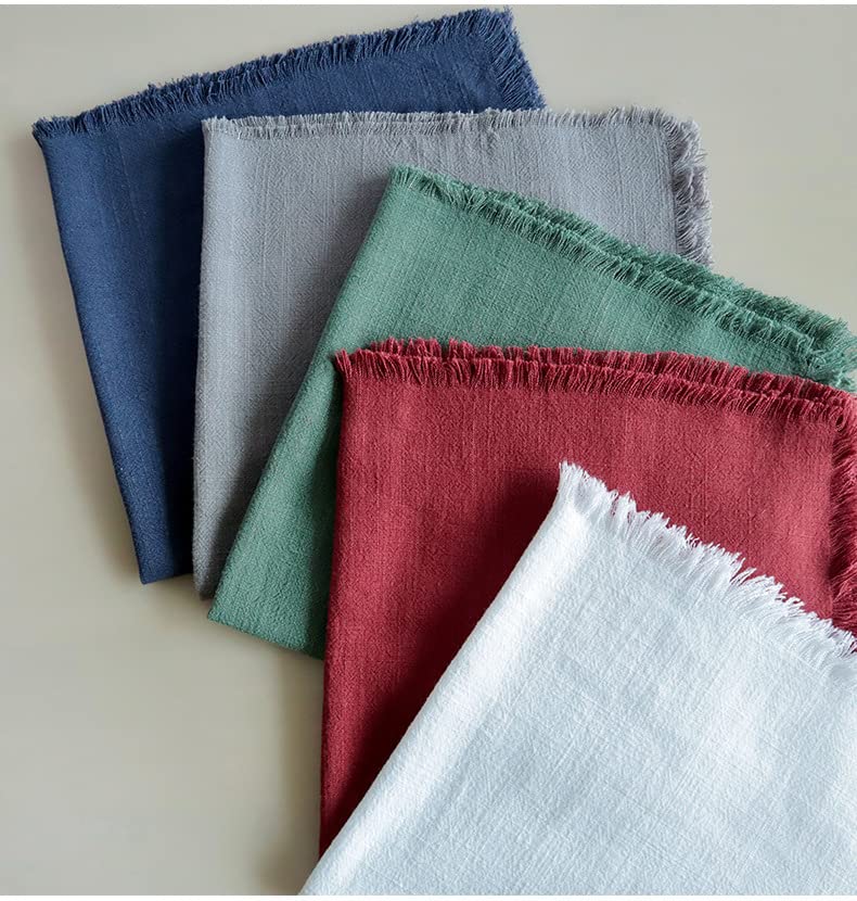 Serviettes de table coton 45x45 cm pour éviter le papier jetable rouge