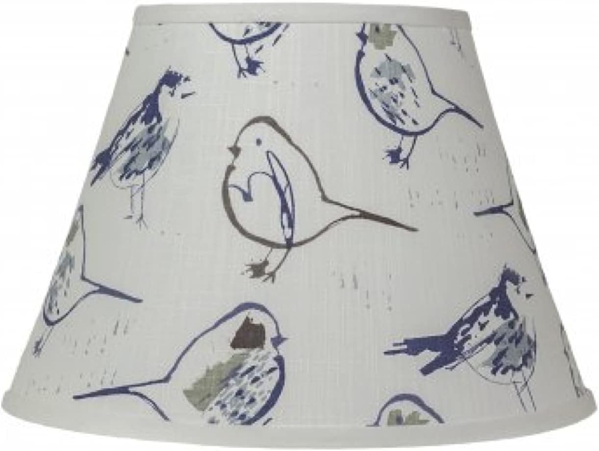 SD1738-08RE Mix 'N Match Empire Lampshade with Regular Clip, 8-Inch, Bird Toile