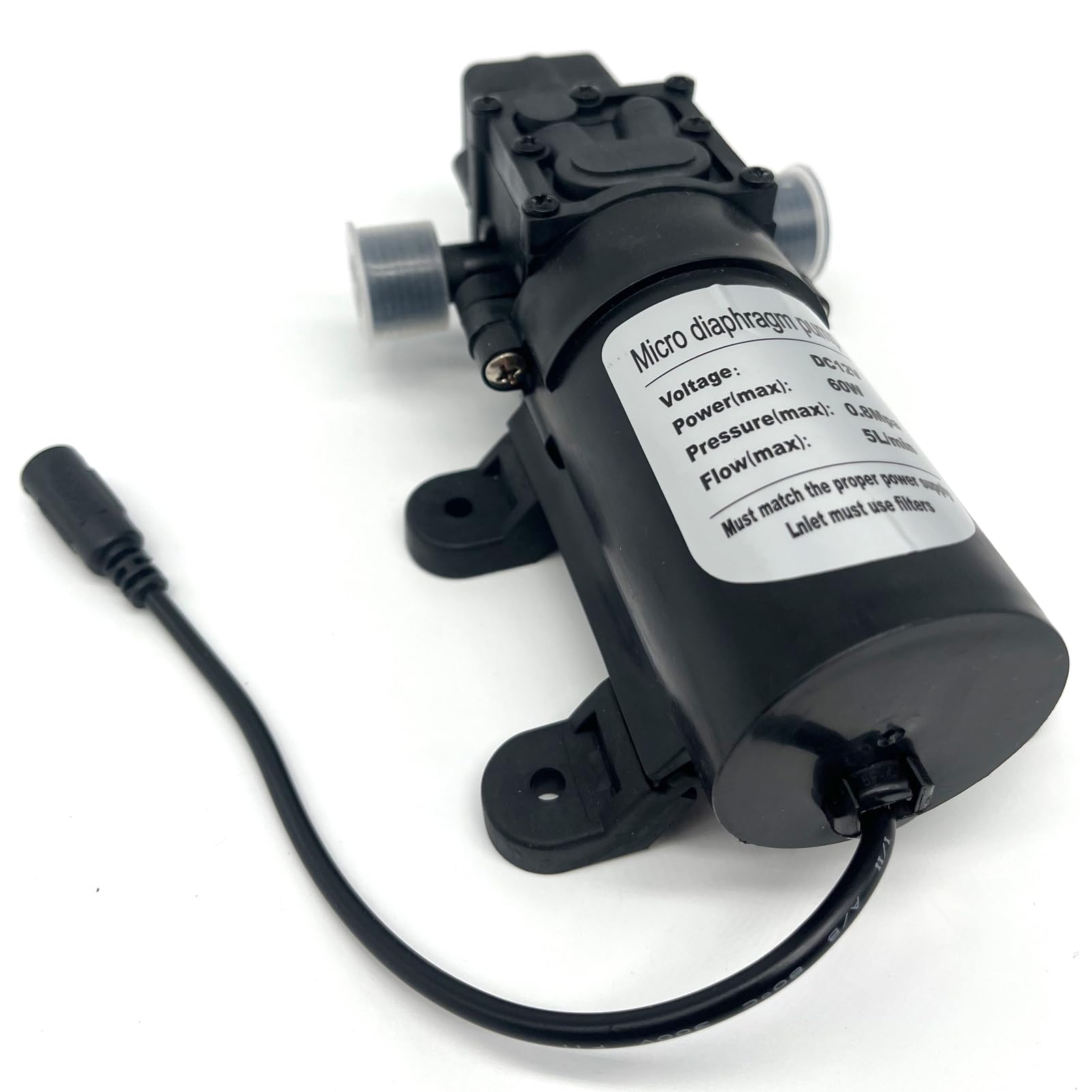 Pompa Acqua Camper, DC 12V Pompa Dell'Acqua Ad Alta Pressione 5 L/min 116psi 60W Pompa Dell'Acqua Autoadescante Pompa Dell'Acqua Per Camper, Barche, Roulotte E Il Giardino