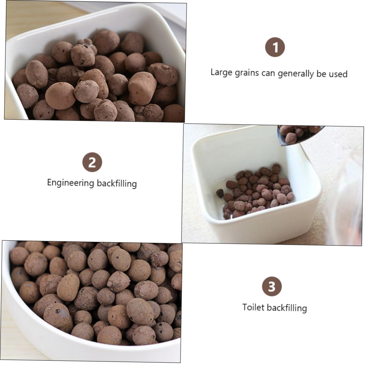Blähton Granulat 1kg für Blumentöpfe, Atmungsaktiv, Ton Schiefer