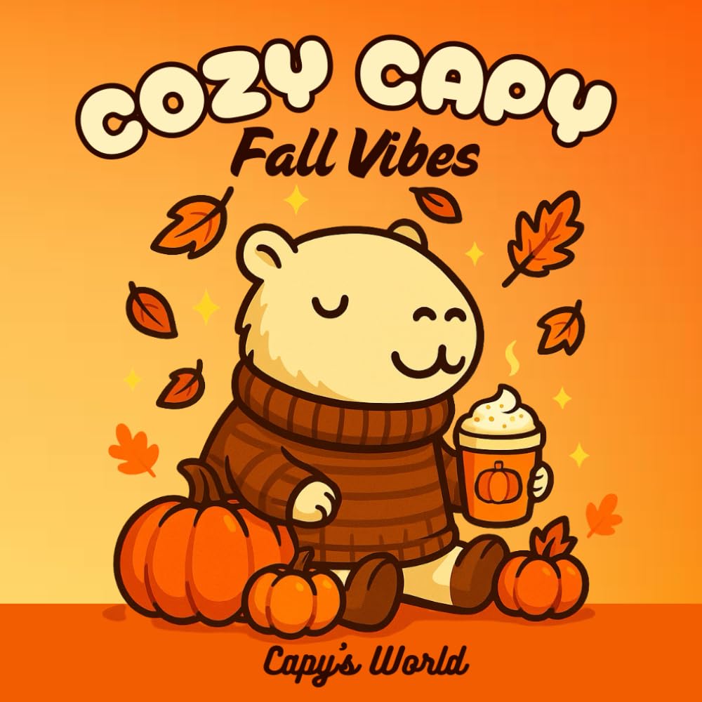 Cozy Capy Fall Vibes Colouring Book: A Cozy Kawaii Autumn Coloring Adventure with the Cutest Capybara (Capy's World Colouring Books)