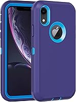 Vista 10 de Funda para iPhone XR, con protector de pantalla integrado, protección resistente contra caídas, cuerpo completo, a prueba de golpes, a prueba