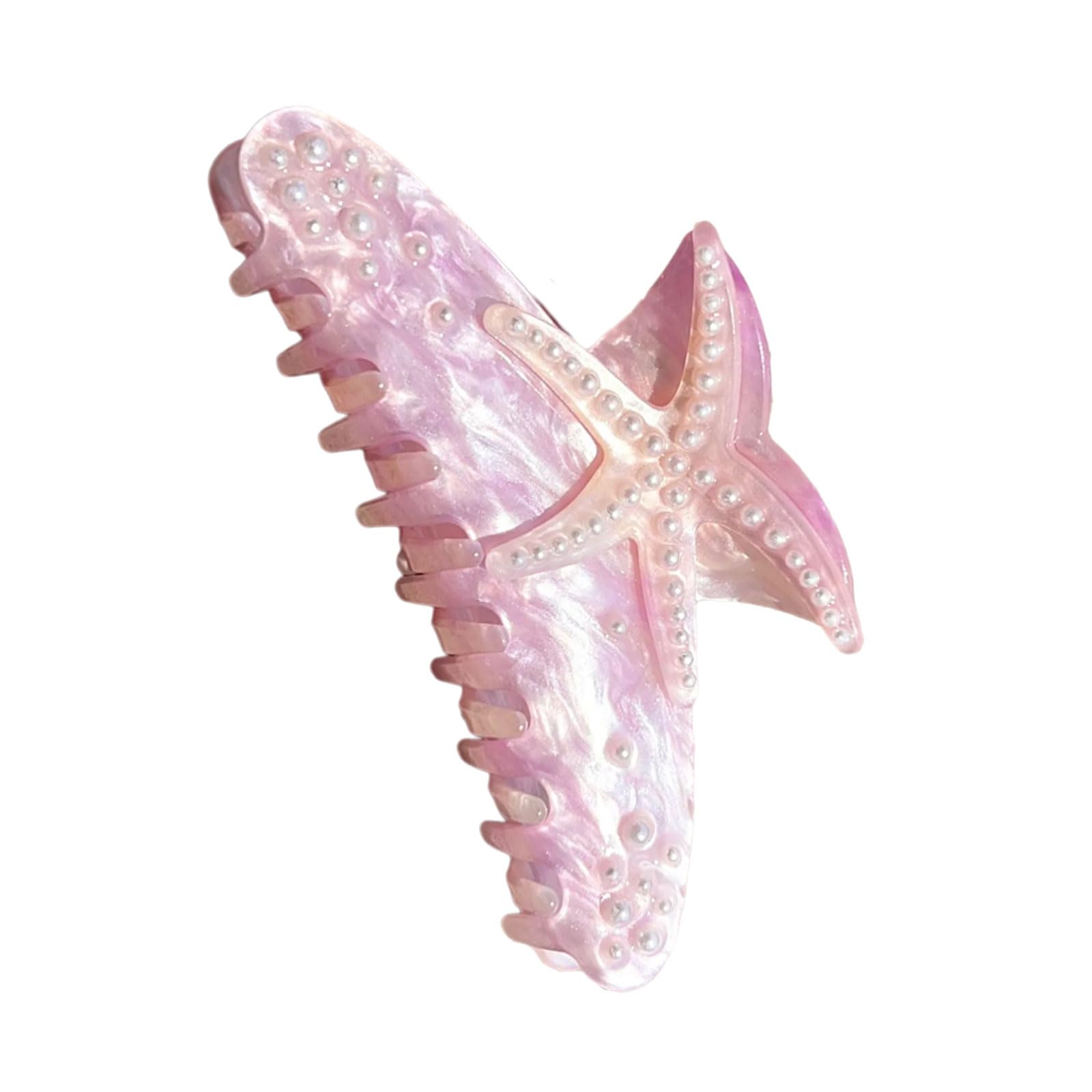 YUXITA Large Rhinestones Embellished And Starfishes Hair Clip For Women Practical Acrylic Hair Accessory Perfect For Parties We