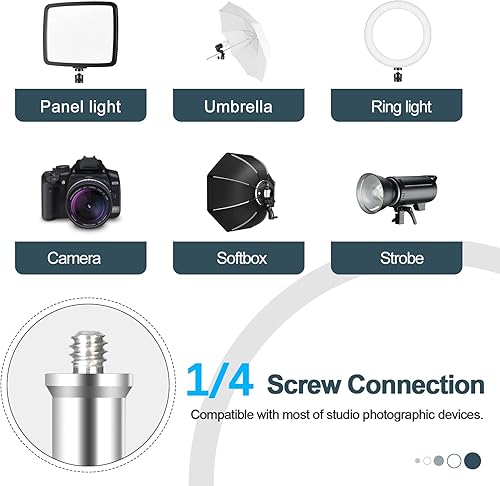 Miniatura 5 de EMART Soporte de luz de 7 pies para fotografía, trípode portátil de iluminación de video con funda de transporte para luz rápida, flash, caja de