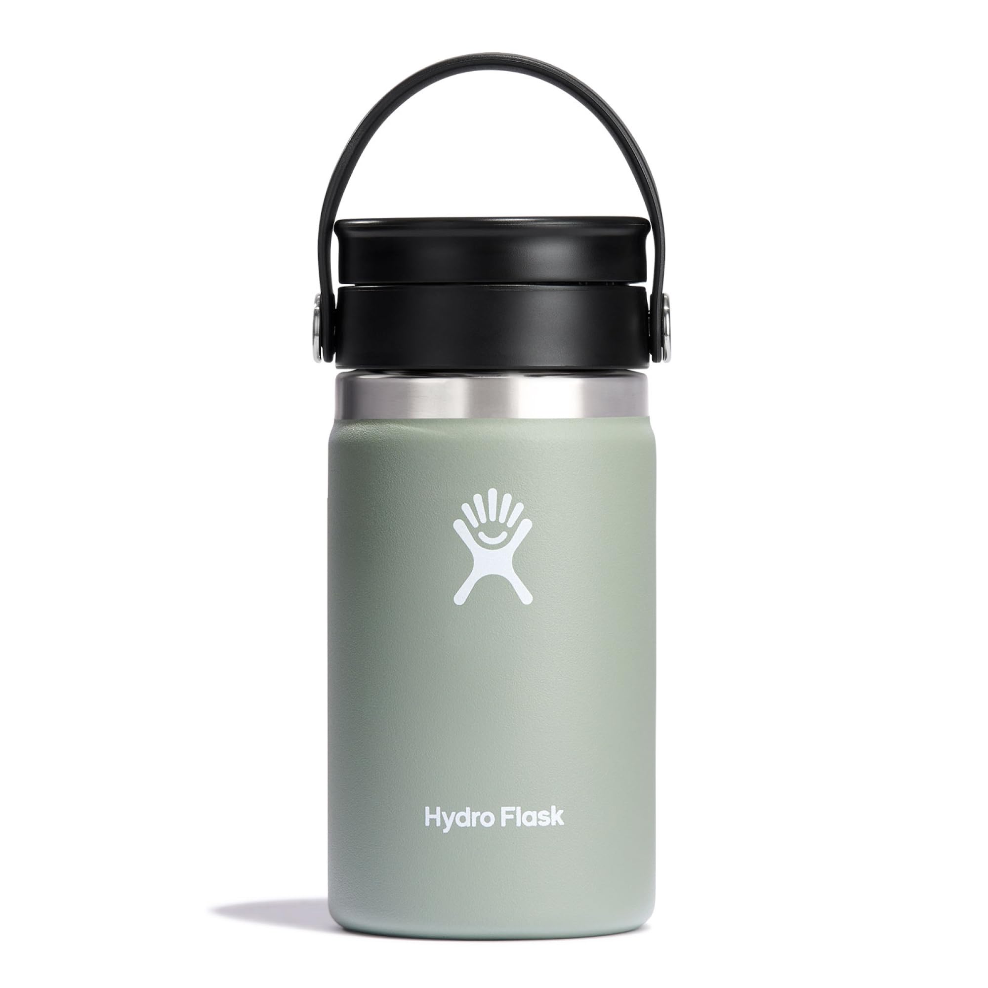 Hydro Flask - Travel Coffee Flask 354 ml (12 oz) - Vacuum Insulated Stainless Steel Travel Mug with Leak Proof Flex Sip Lid - Wide Mouth - Agave
