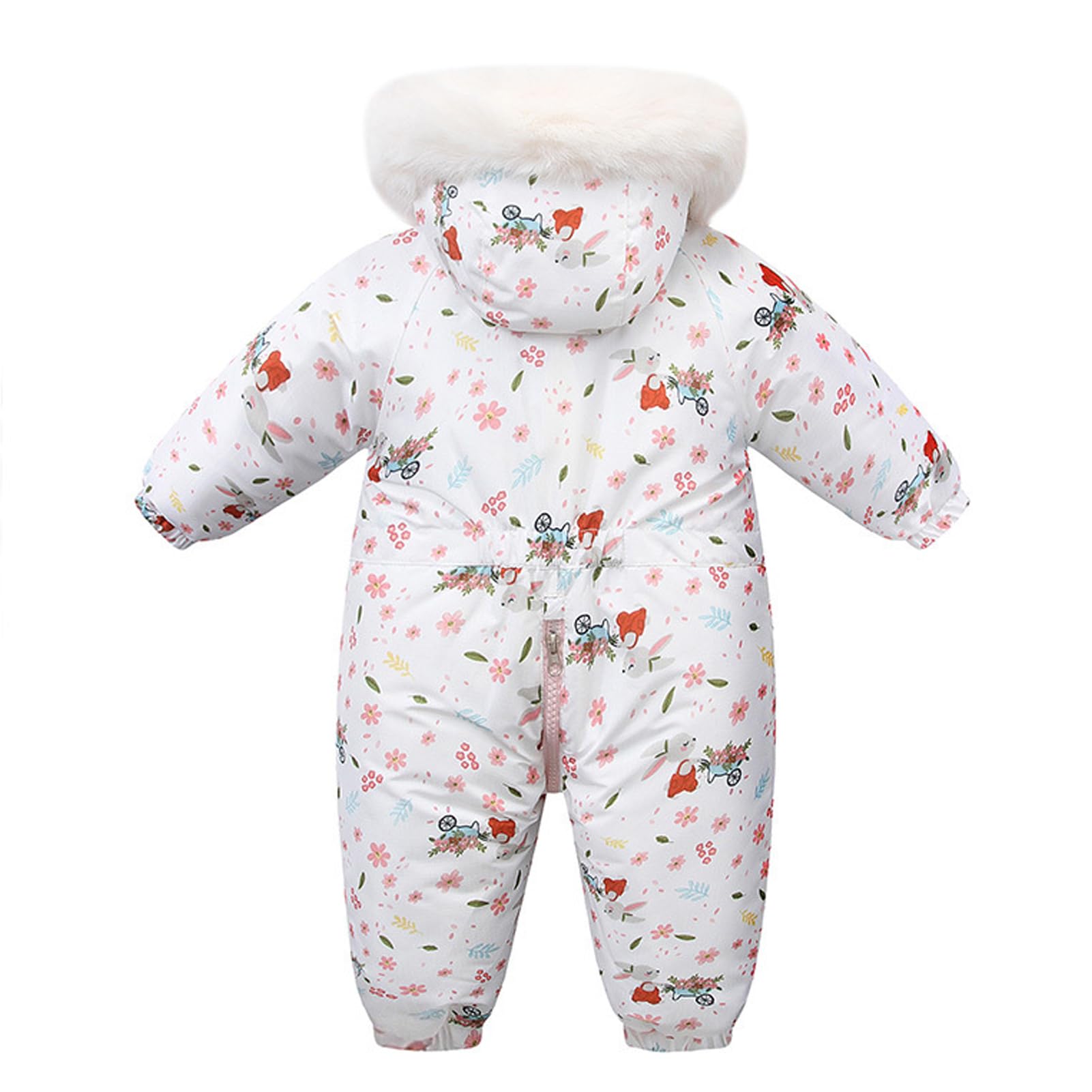 BRONG Bébé Hiver Combinaison de Neige Barboteuse Garçons Filles Imperméable Une Pièce A Capuche Combinaison de Ski Jumpsuit Polaire Rembourré Ski Outdoor Imprimé Vêtements