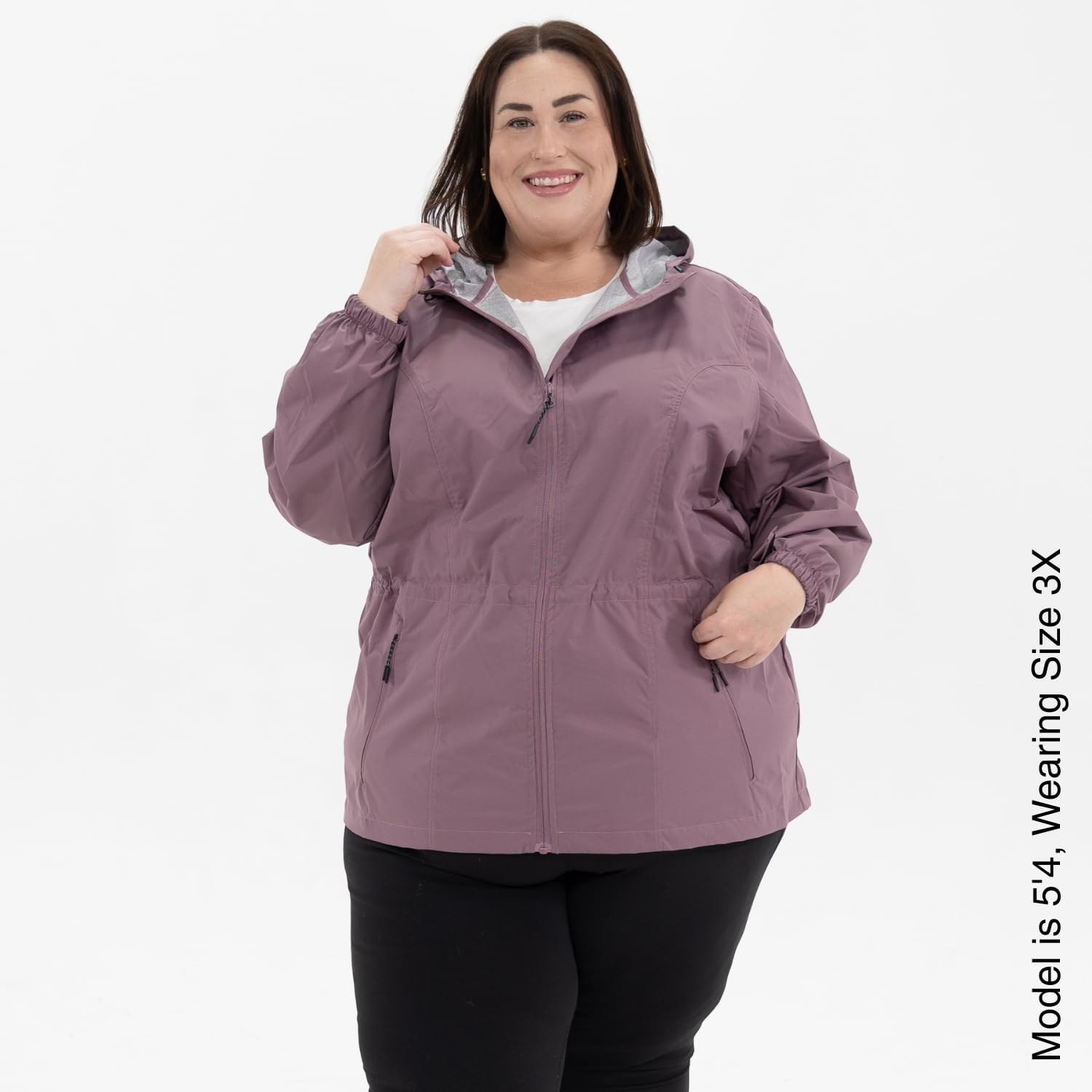 Snow Country Outerwear Women's Plus Size 1X-6X Rain Jacket Wind Coat Mystique