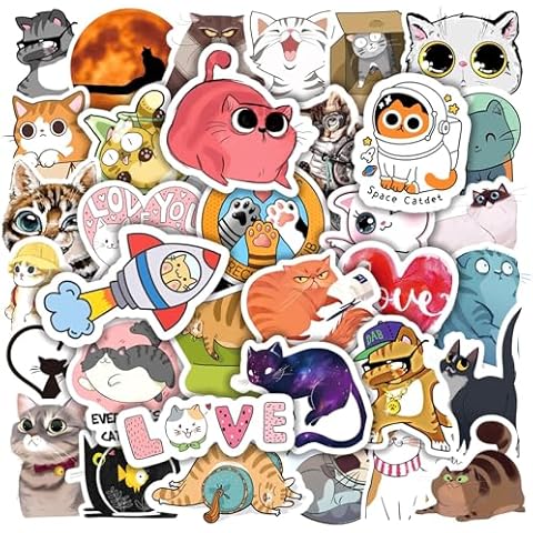Autocollants Kawaii de Chat Viojrlly Cover