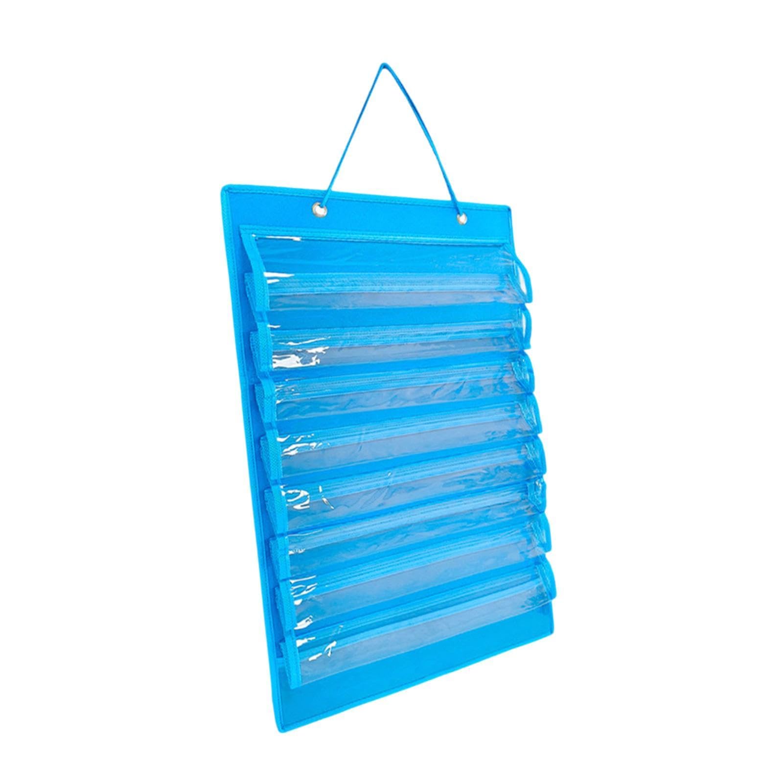 Colaxi Karate Belt Organizer,Taekwondo Belt Display Holder,Portable,Dustproof,Collection,Felt,Karate Belt Display Holder for 8 Belt, Blue