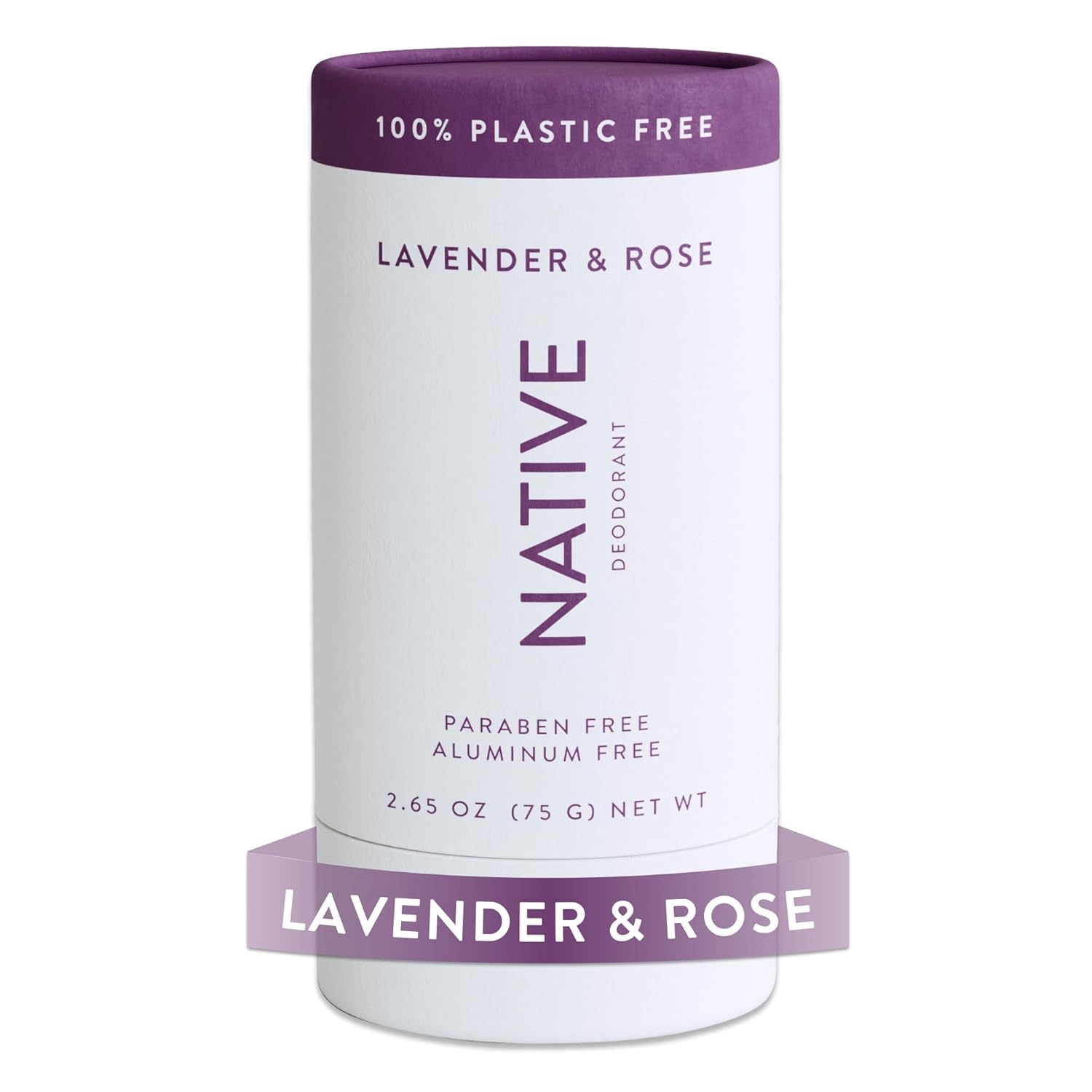 Native Plastic Free Deodorant Contains Naturally Derived Ingredients, 72 Hour Odor Control | Deodorant for Women and Men, Aluminum Free with Baking Soda, Coconut Oil and Shea Butter | Lavender & Rose Native Plastic Free Deodorant Contains Naturally Derived Ingredients, 72 Hour Odor Control | Deodorant for Women and Men, Aluminum Free with Baking Soda, Coconut Oil and Shea Butter | Lavender & Rose