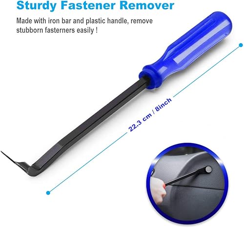 Miniatura 10 de Juego de 860 clips de parachoques y removedor de sujetadores de automóvil, 25 tamaños, remaches de pasador de empuje automático, clips de panel para