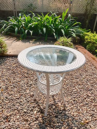 Image of India Beautiful Outdoor Garden Furniture Set for Coffee Table, Balcony Furniture, Office Furniture Patio Seating Set Standard, (4 Chair 1 Table) (White1)