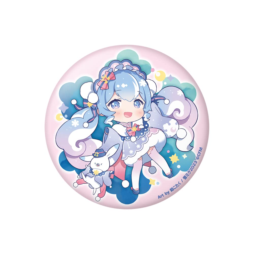 初音ミク　雪ミク2023 缶バッジ　餡こたく　缶バッジ　ボカロ　初音ミク Amazon | SNOW MIKU 2023 ぷにぷに缶バッジ/初音ミク A 餡こたくver