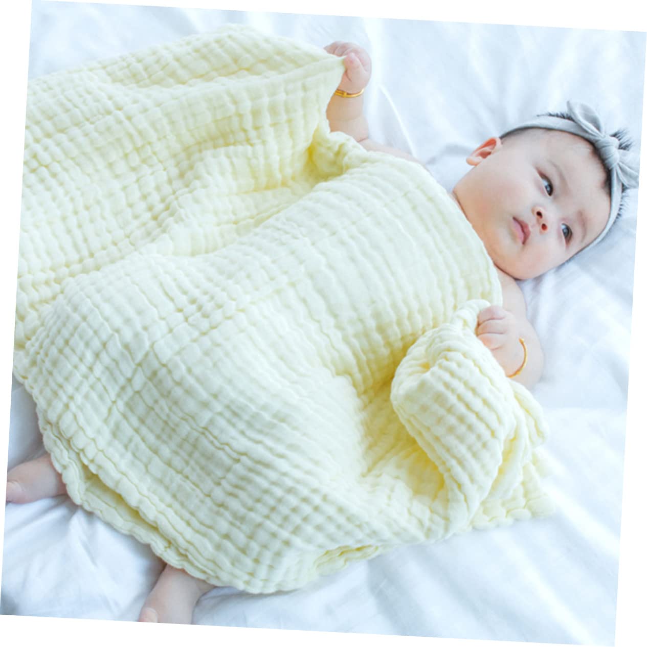 ERINGOGO Babydecken Kuschelige mit Feinen Nähten 3 Stück aus Baumwolle Warme Unisex Babydecken für Drinnen und Draußen für Neugeborene