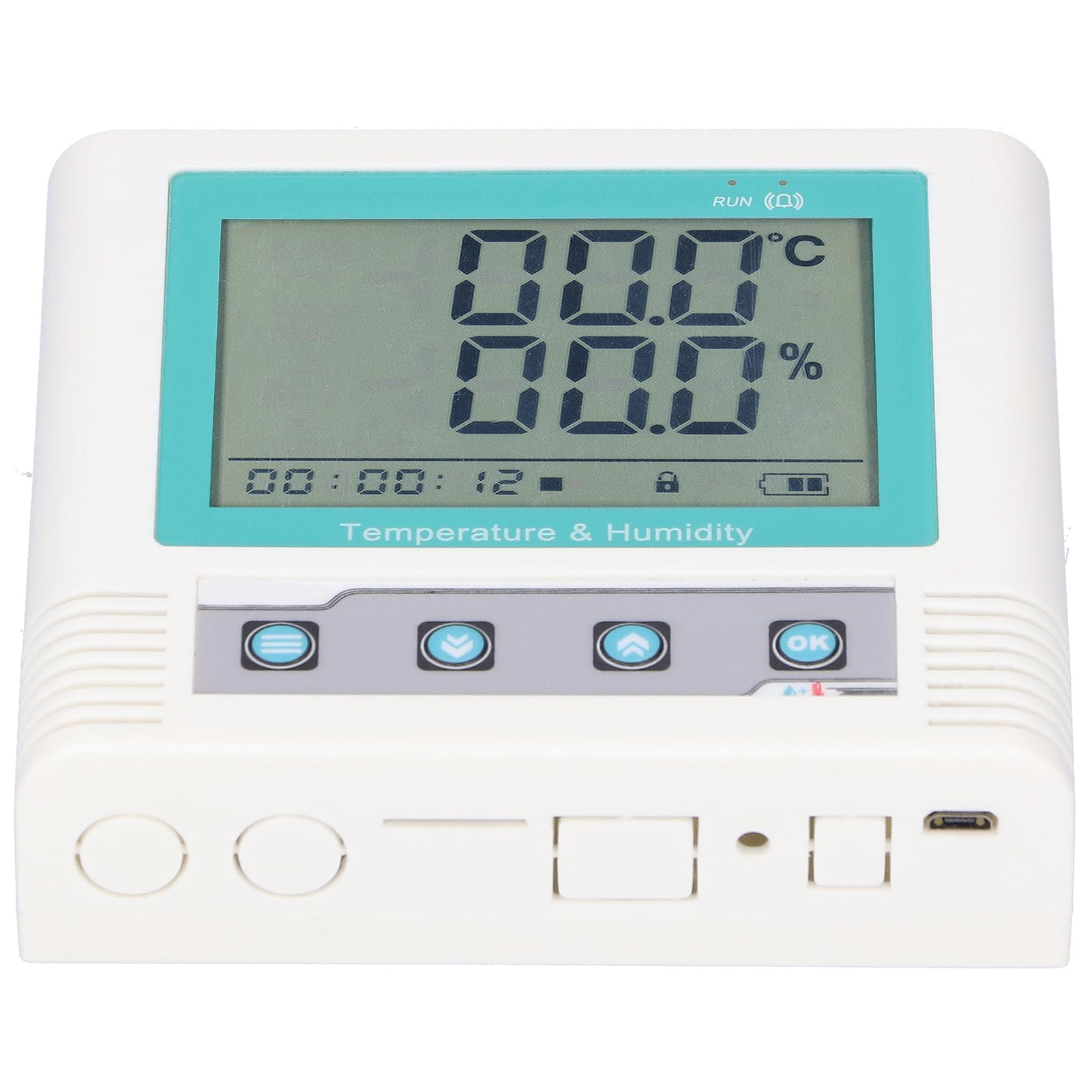 Registrador de datos de temperatura y humedad ZenithAur con precisión de ±0,2 ℃ y ±2% RH, memoria de 260.000 puntos, interfaz USB Registrador de temperatura en tiempo real para