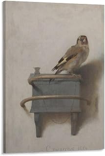 Carel Fabritius Poster Print The Goldfinch Poster Decorative Painting Canvas Wall Art Living Room Posters Bedroom Painting 12x18inch(30x45cm)