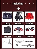 Vista 602 de Weixu Disfraz de cosplay de todos los personajes, traje de uniforme de Halloween, traje de carnaval para mujeres y hombres