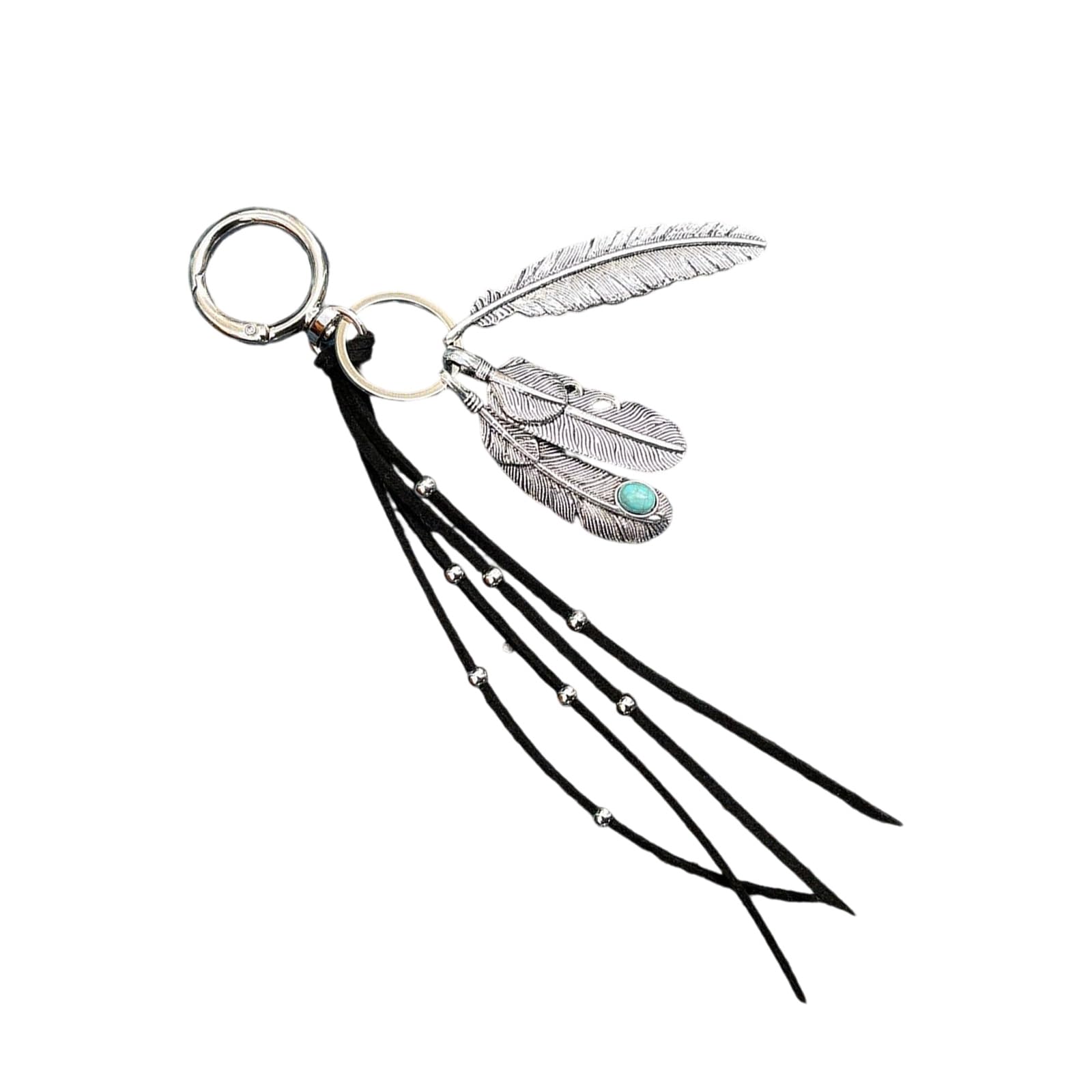 Buxuaaaa Feathered Tassels Keychain with Sparkling Faux Feathered Ornament for Bags Backpacks Jewelry Accessories Elegant Gift Lightweight Keychain