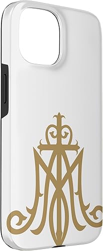 Miniatura 3 de Funda católica con monograma para iPhone 15 Virgin Mary Insignia Ave Maria