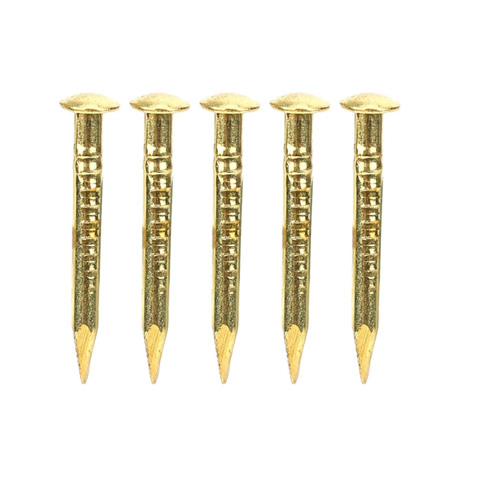 Cocoarm 100 Uds. Accesorios de Hardware de Latón para Clavos de Cabeza Redonda, Fácil Instalación Duradera para Reparación de Muebles, 10mm, 15mm, 18mm y 22mm (15 mm de largo)