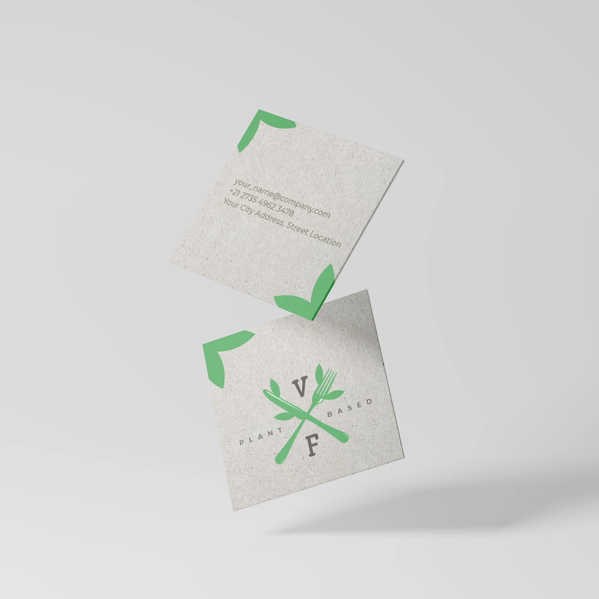 Tarjetas Personalizadas Biodegradable Césped de 400gr – Tarjetas de Visita Ecológicas para Empresas en Papel Reciclado – 250/500 y 1000 unidades