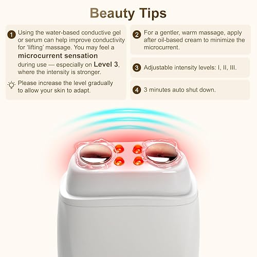 Miniatura 5 de Aphrona Galvanic Spa - Dispositivo de tonificación facial - Dispositivo de tono facial Gua Sha de microcorriente - Reafirmante de la piel -