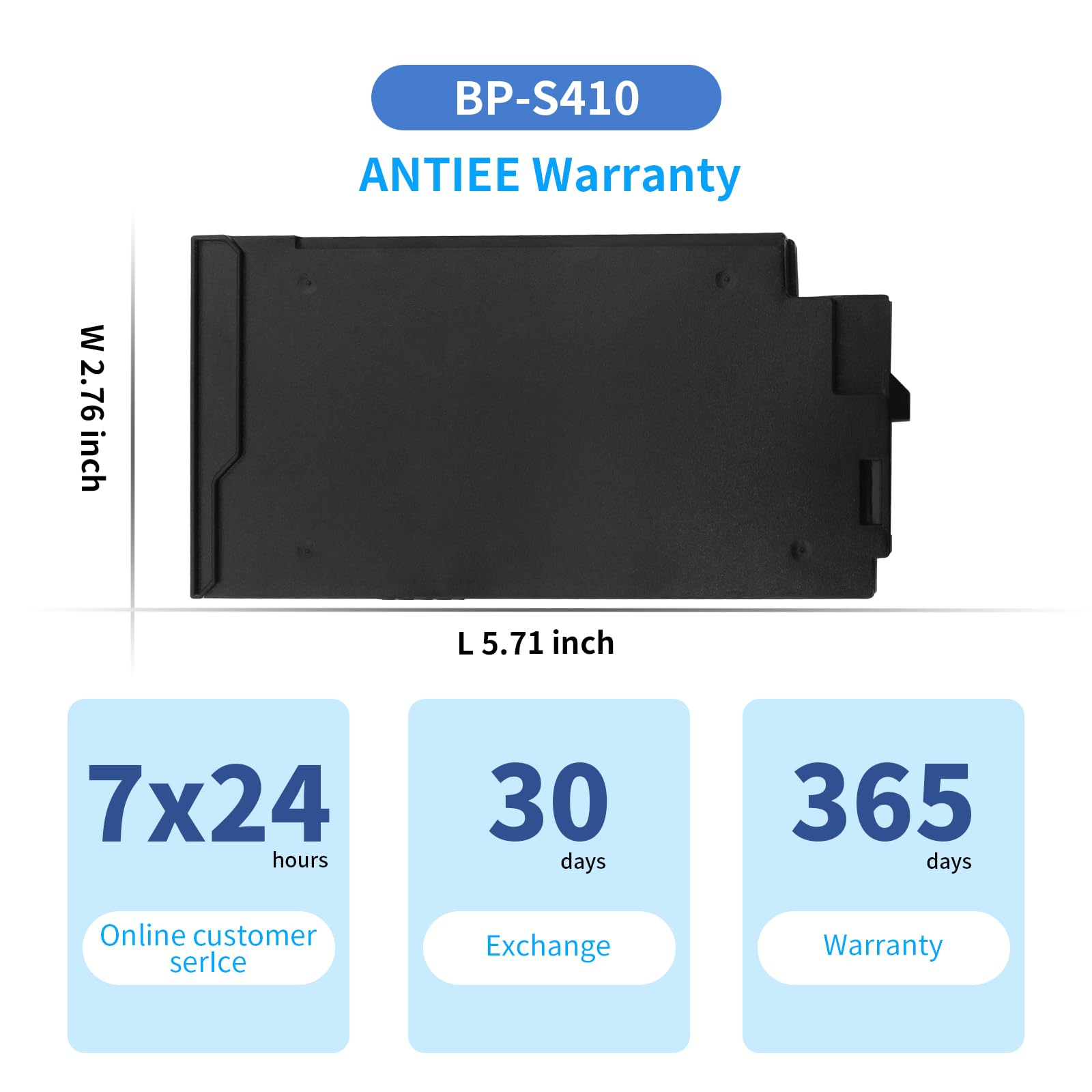 ANTIEE BP-S410 Notebook Akku GETAC S410 Industrie Robust Netbook Ersatz | 11,1V 46,6Wh, passend BP-S410-Main BP-S410-2nd 441876800002 robust Industrie Laptop Ersatzteil