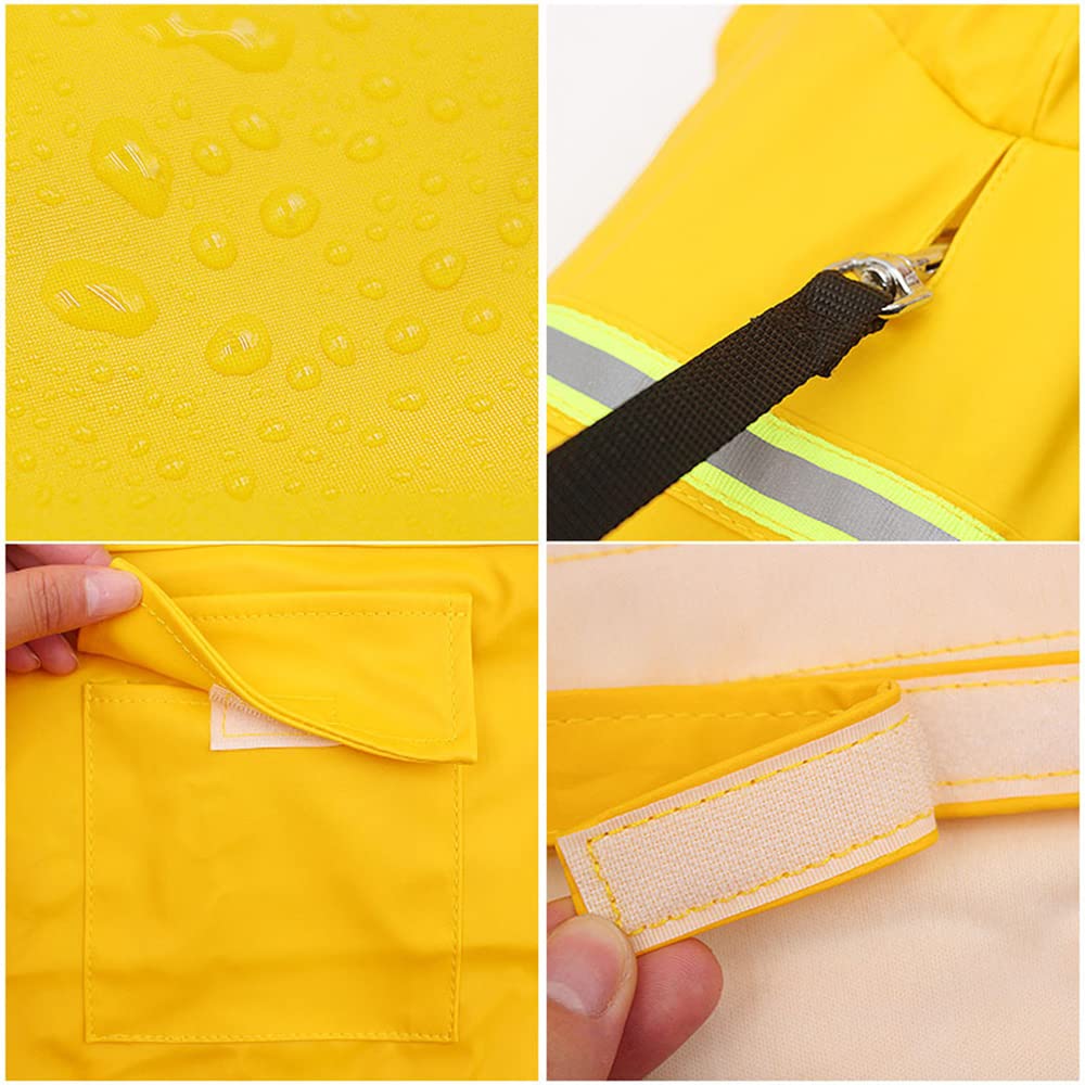 Chubasquero para perro, impermeable para mascotas, ropa para perro, impermeable, grande, para perros, suministros dorados para exteriores (rosa, XXL)