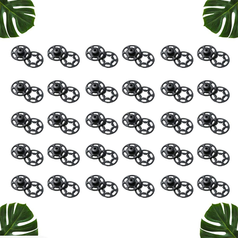 Broches de botón a presión SujetadorSuministros de costura, broches for coser, 1000 piezas de sujetadores a presión de plástico Botones de presión invisibles Botones for costura artesanal Blanco 15 mm