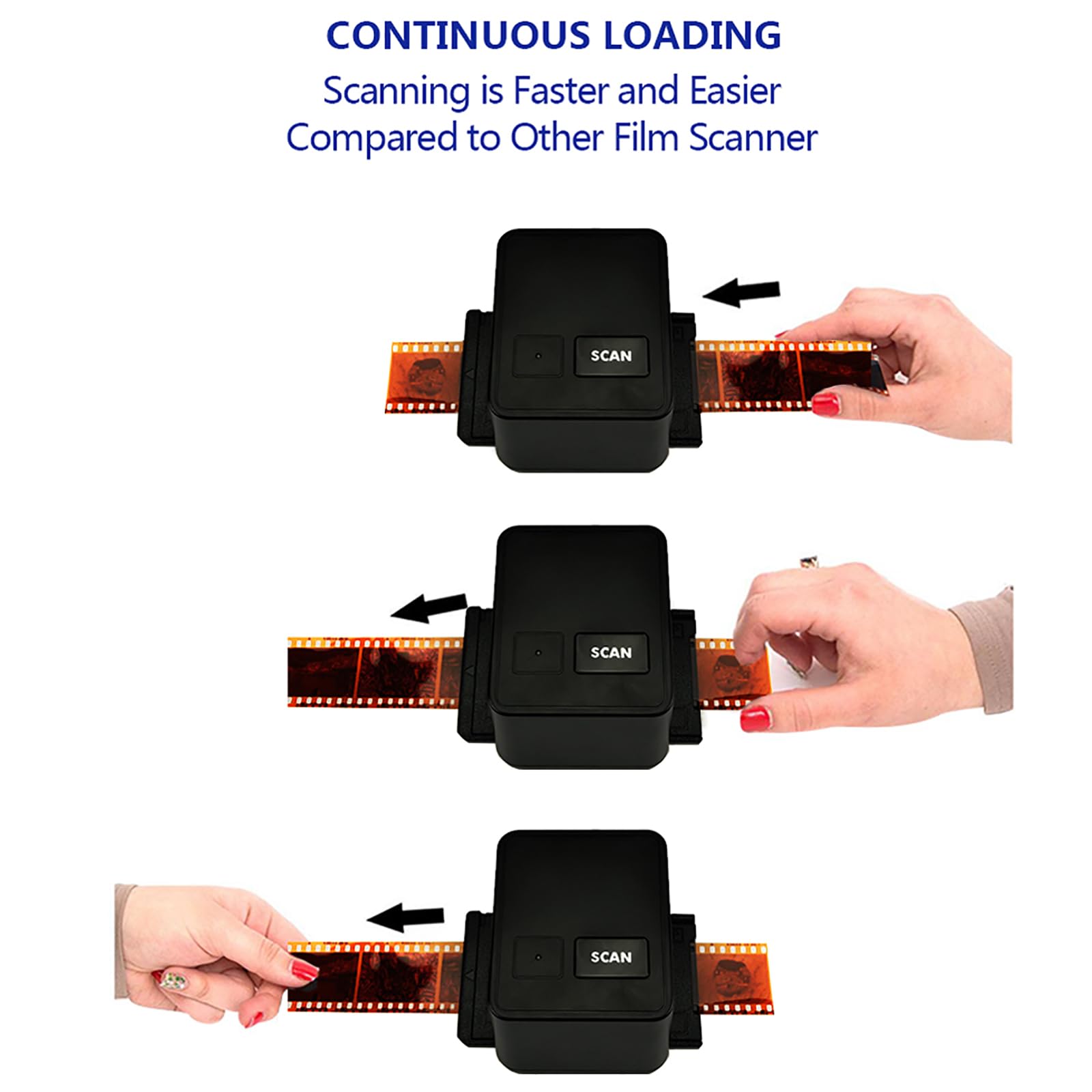 Scanner De Films Et De Diapositives, Convertisseur De Négatifs De Diapositives De 17 Mégapixels, Convertit Les Négatifs De Film 126/135 (35 Mm) Et Les Diapositives Au Format JPEG, Pour Cadeaux