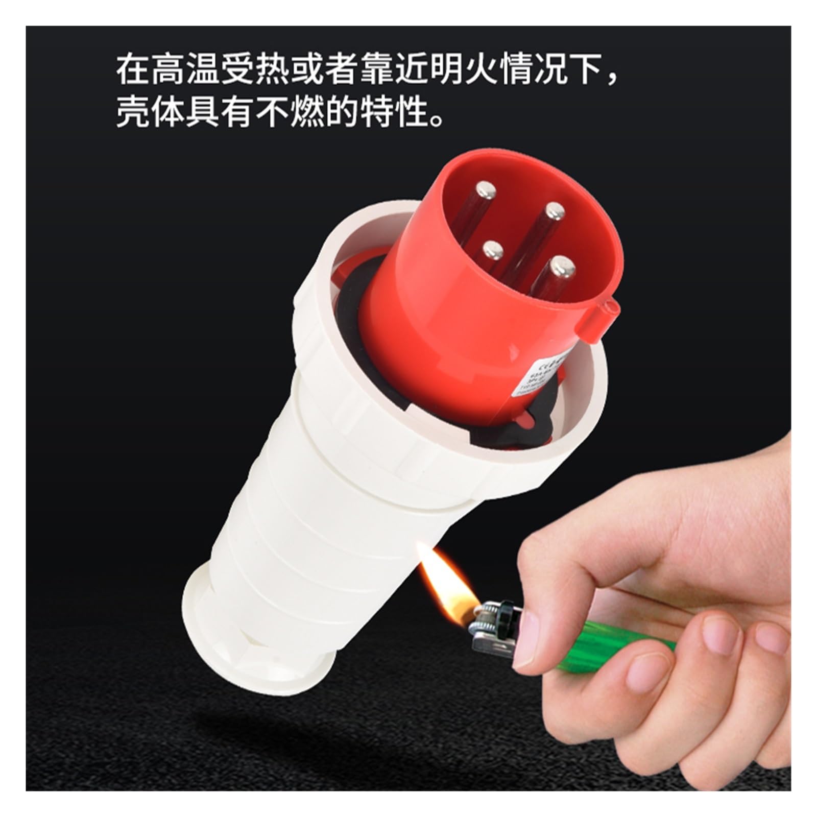 Conector de clavija resistente al agua industrial trifásico 63A/125A 3 núcleos 4P5 orificios a prueba explosiones enchufe expuesto y oculto aviación(3P63A IP67 concealed straight)