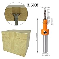 Vista 4 de Juego de 5 brocas avellanadas para taladrar madera, taladros para carpintería, taladros para carpintería, herramienta de carpintería con llaves