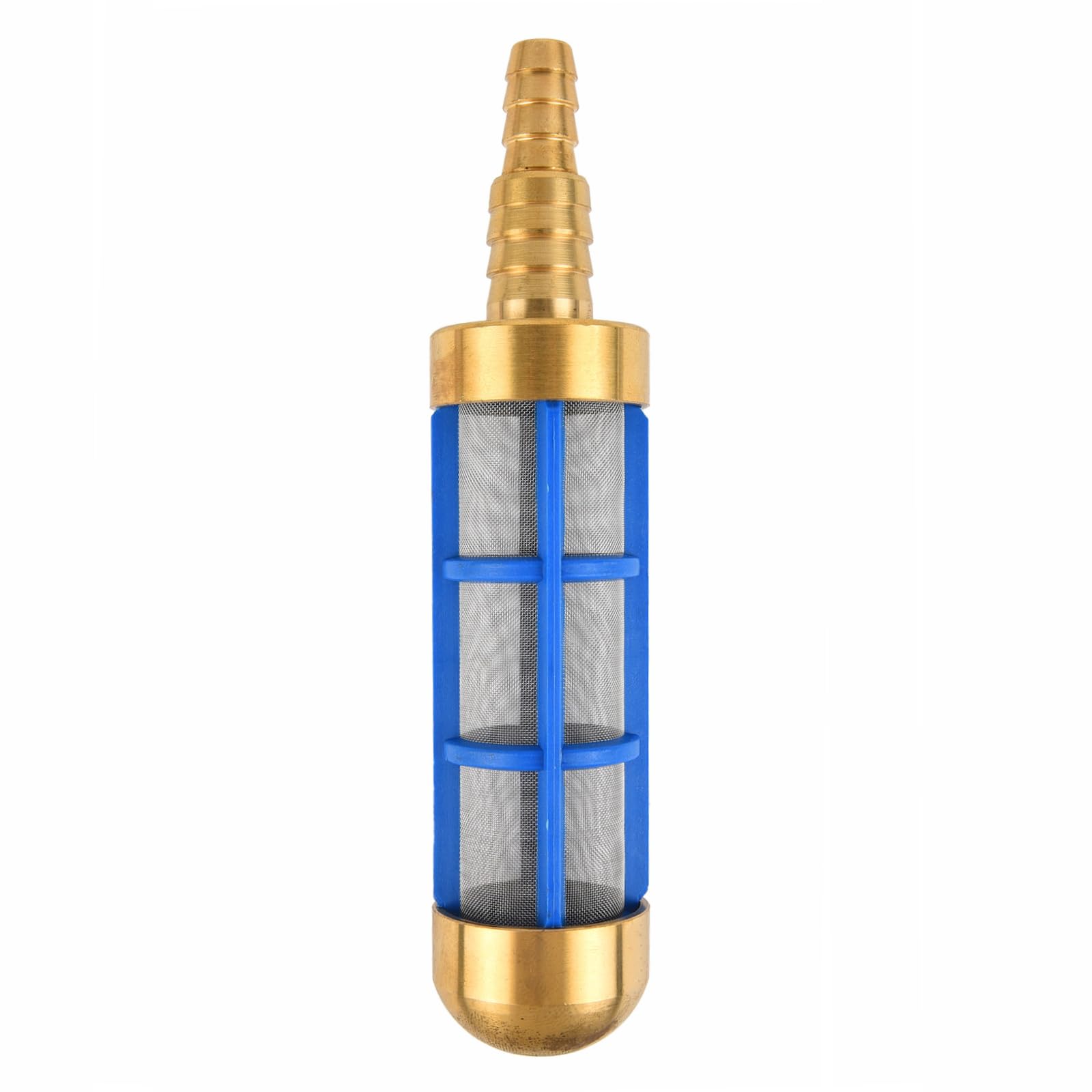 Senrise Gold & Blue Suction Hose Filter Brass Water Pump Strainer With 3/4" 1/2" Hose Tail Fit For Pressure Washer (Pack Of 1)