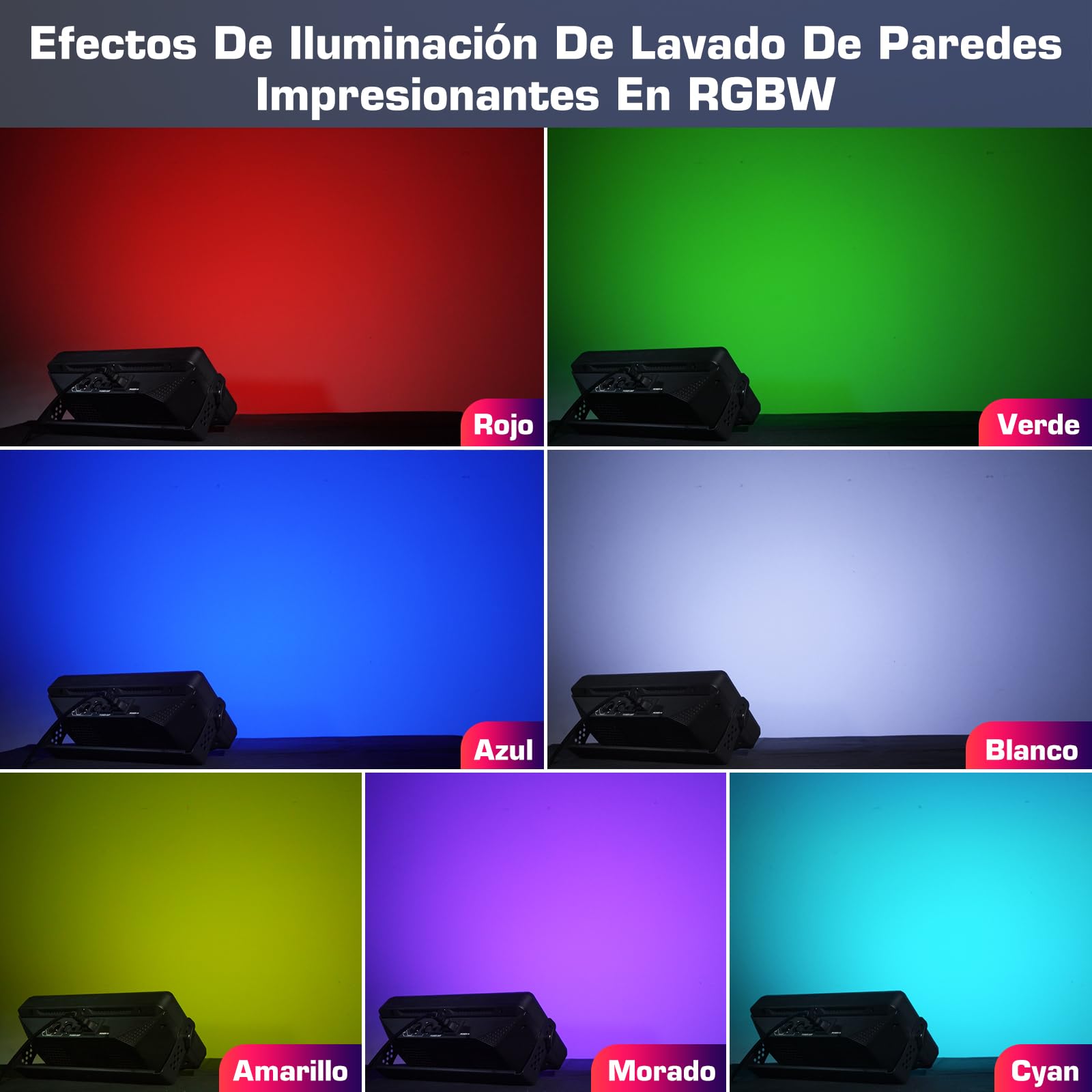 2 pezzi 150W LED RGBW Wallwasher 450 LEDs Barra Luminosa Stroboscopica Effettouce Luce da discoteca con Telecomando per DJ Discoteca Luci da Palco Bar Interno ed esterno Illuminazione