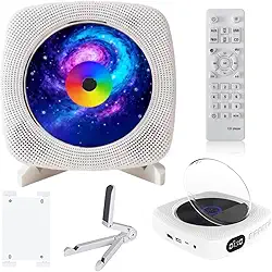 Leitor de DVD para TV, Leitor de CD Portátil com Bluetooth, CD DVD Player Multifuncional, Alto-Falantes Duplos Integrados, cabos HDMI e AV