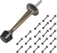 Vista 20 de HOMOTEK - Paquete de 8 topes de puerta rígidos y resistentes con punta de goma suave, tope de puerta de zinc fundido para proteger la pared