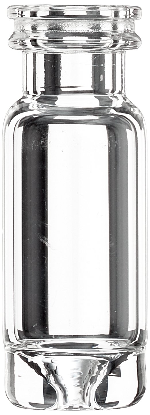 NEOCHROM EC 1281 High revovery Biberon avec anneau Schnapp, Large Ouverture, 2 ml, verre transparent (Lot de 100)
