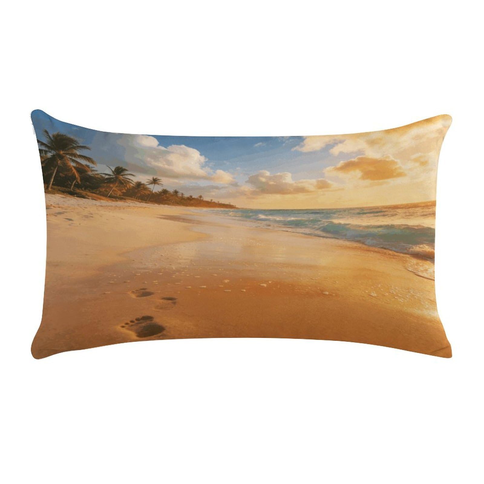 Khauerbc Style Beachpillow Cases Standard,Ultra Soft Microfiber Pillowcase With Zipper Closure,Bed Pillowcases Cover With Zipper For Bedroom, Sofa, Couch.