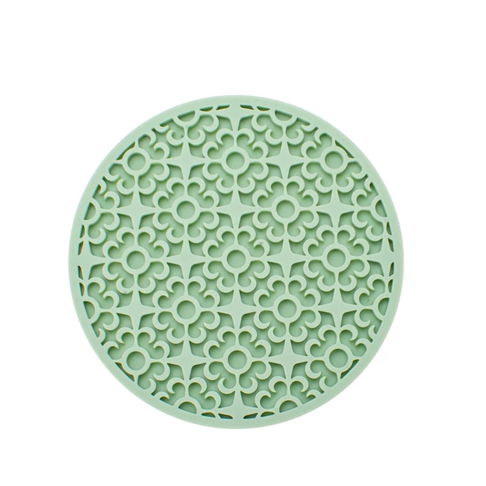 10Pcs 10cm Silicone Coaster Round Heat Resistant Rubber Tea Cup Retro Style Drink Coffee Mug Glass Beverage Holder Pad for Cap(Color7)