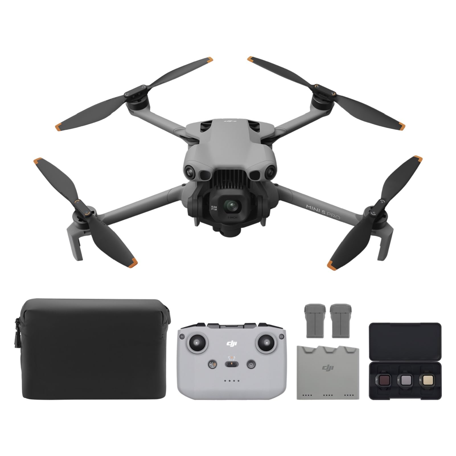 Pack DJI Mini 5 Pro Vuela Más con DJI RC-​N3, Certificado C0, Dron con cámara, CMOS de 1 pulgada, Dron 4K para principiantes con detección de obstáculos omnidireccional, ActiveTrack 360°