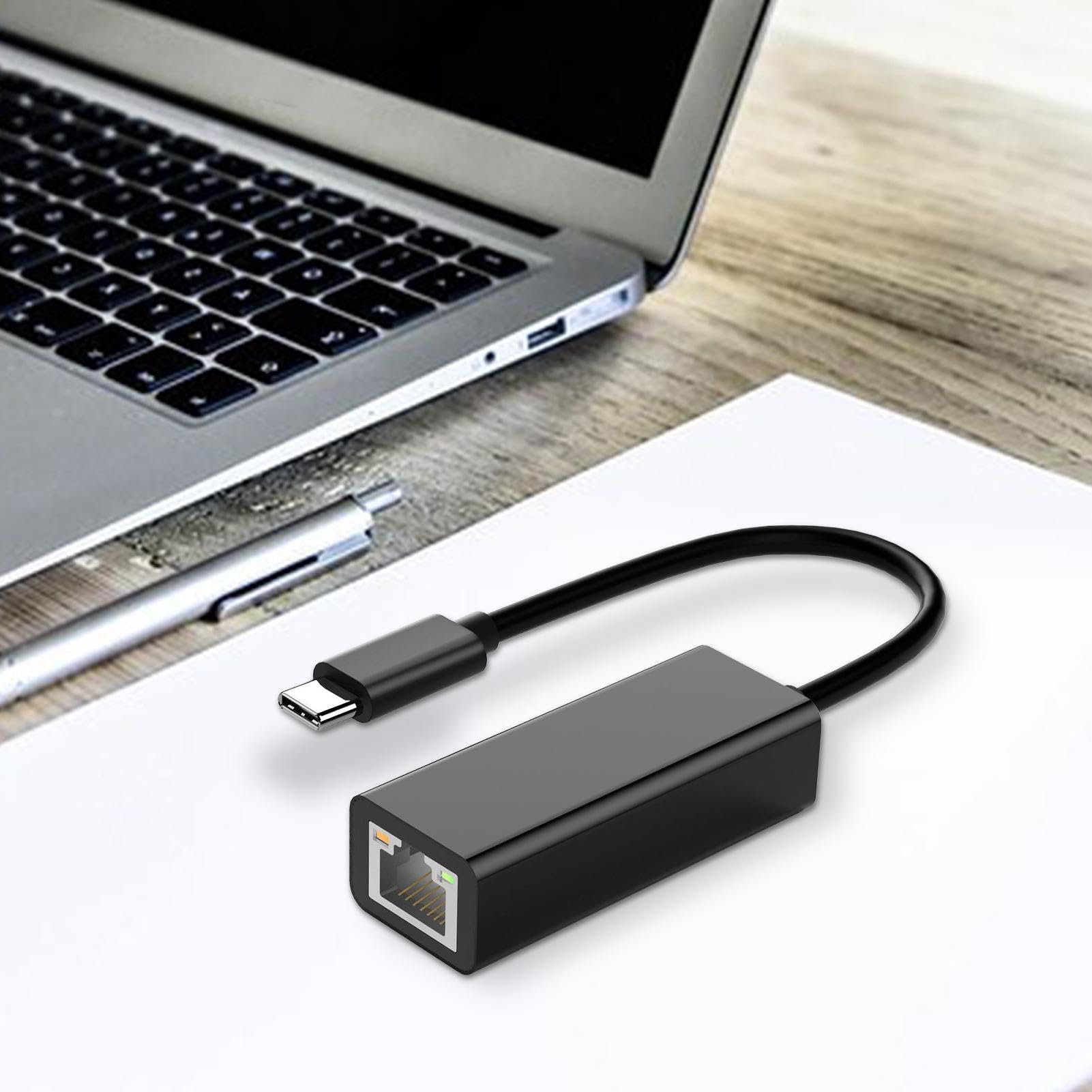 Adattatore Ethernet USB-C 10/100/1000 Mbps Plug and Play per Laptop Desktop