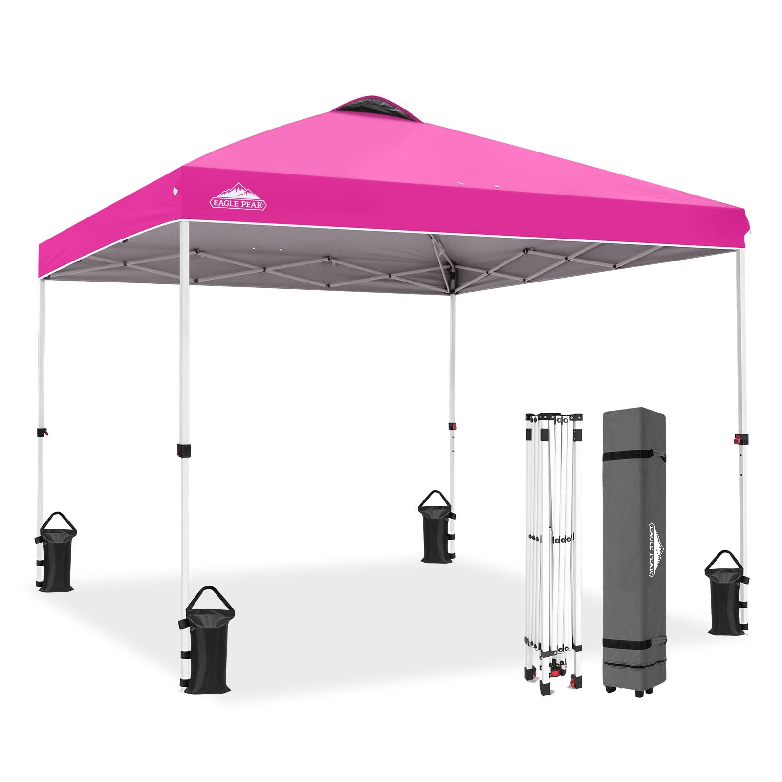 EAGLE PEAK 3m x 3m Pop Up Gazebo Tent Instant Outdoor Canopy Straight Leg Shelter (Pink) โ image 1