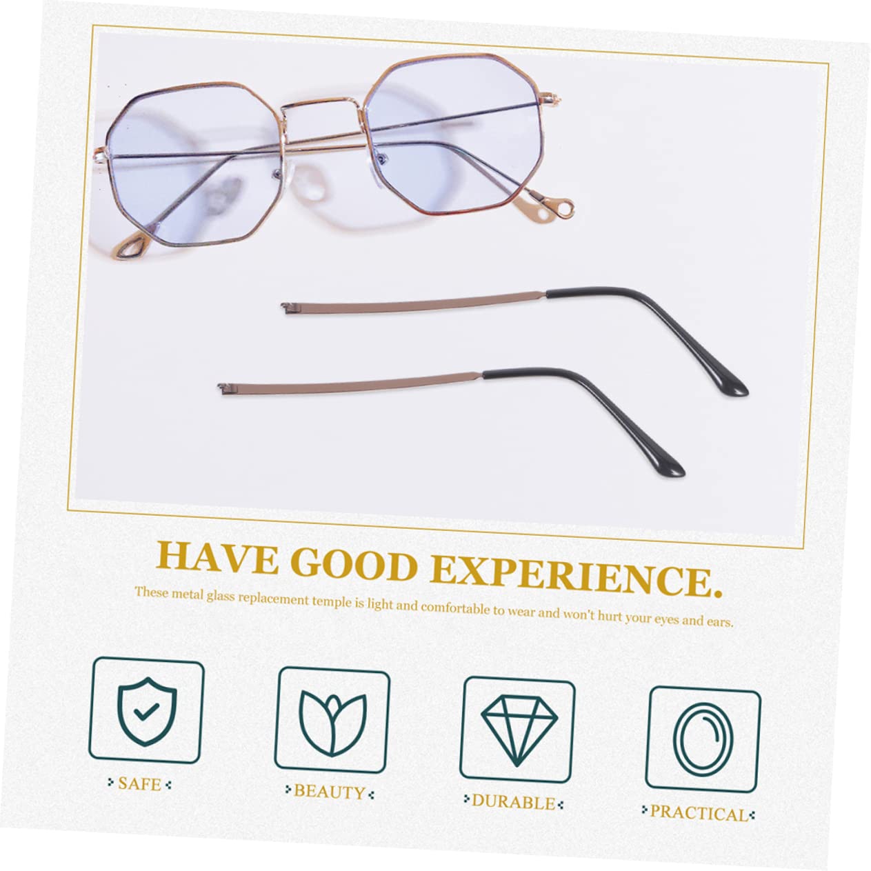 DOITOOL 10paires Bras De Lunettes Universels Remplacement De Jambes De Lunettes Métal Facile à Installer Vue