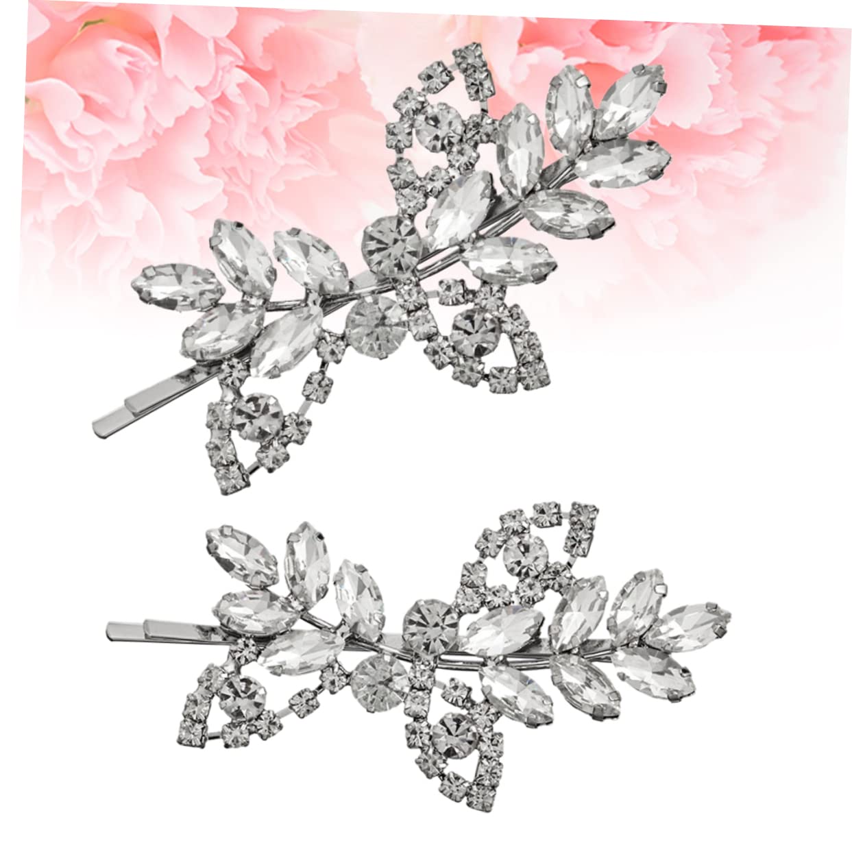 Didiseaon Juego De 3 Horquillas Con Diamantes De Imitación Para Boda Con Flores De Cristal Para Novia Decoración Para El Cabello 2 Unidades X 3