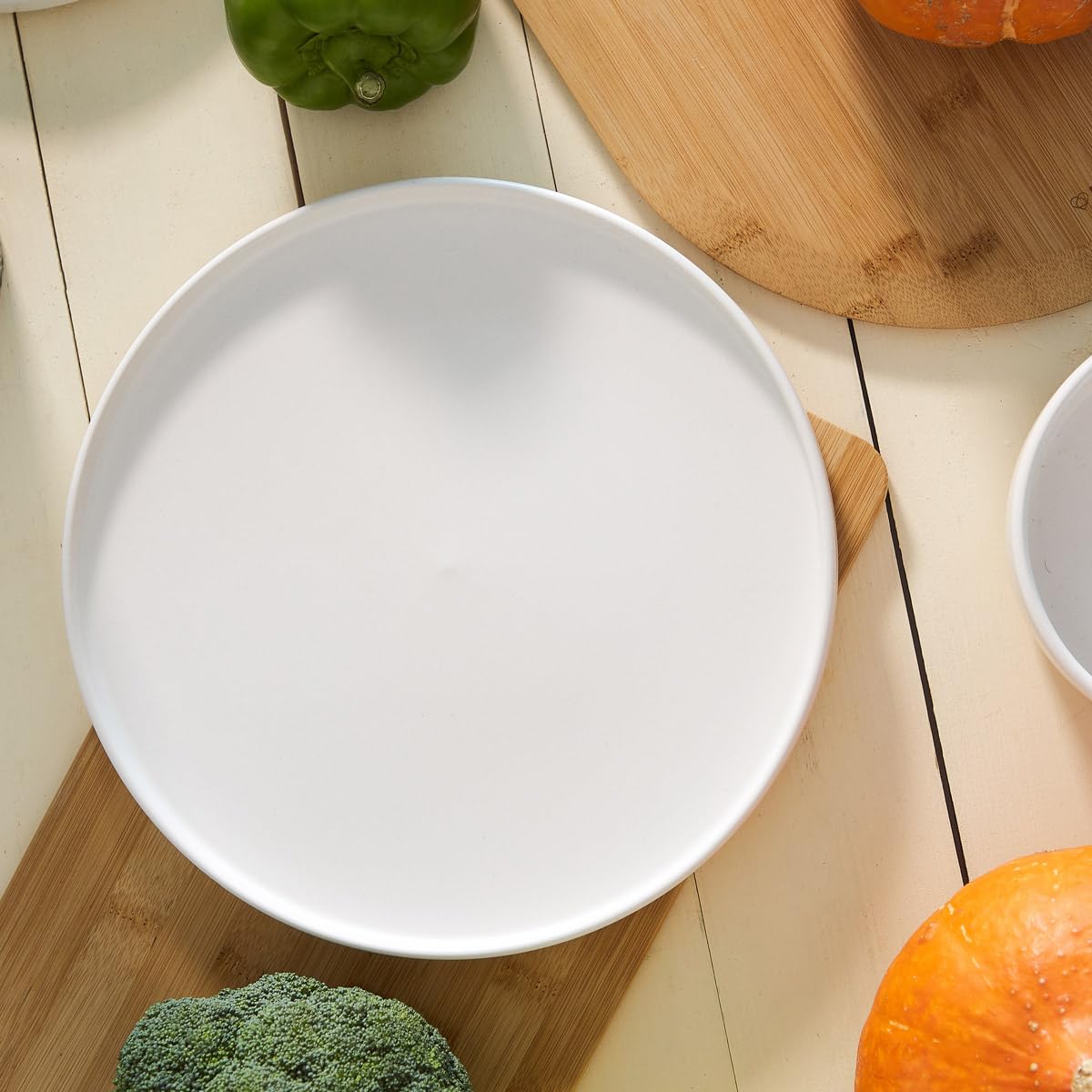 HOMLA FAMELIO Teller-Set 6-teilig, weiß, 27 cm, elegant & spülmaschinenfest, Geschirr Kollektion