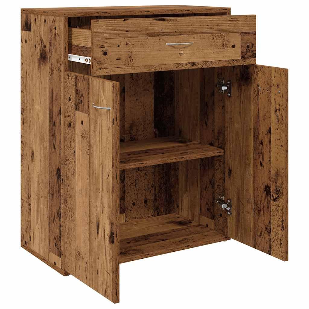 vidaXL Sideboard Altholz-Optik 60x30x75 cm Holzwerkstoff, Schrank, Highboard, Home Organizer, Lagerschrank, Beistellschrank, Wohnzimmerschrank