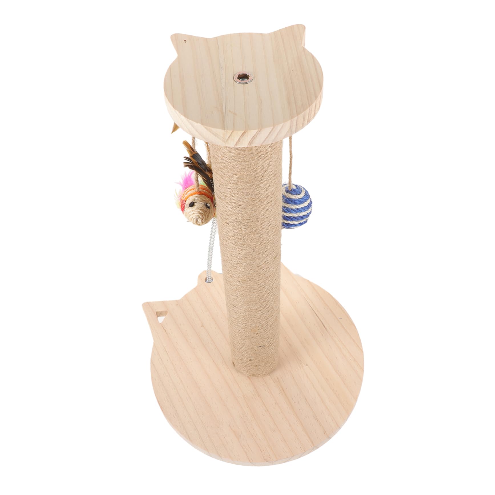 BESPORTBLE Rascador para Gatos De Sisal Natural Hecho De Seguro con Juguete para Rascar como Rascador De Suelo para Gatitos